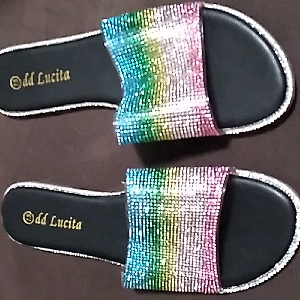 Brand new Dressy glistening sandals